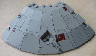 Panel 14 x 14 x 2 2/3 Quarter Saucer Top with Millennium Falcon Pattern