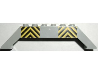 Slope 45 10 x 2 x 2 Double with Black and Yellow Danger Chevrons Pattern