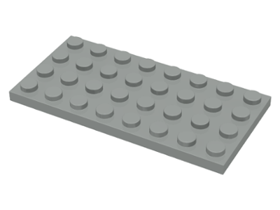 Lego 4 x Platte Bauplatte flach 3035    4x8  alt hellgrau 