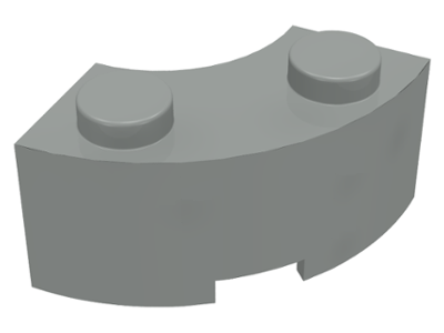 Brick, Round Corner 2 x 2 Macaroni with Stud Notch