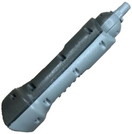 Galidor Limb Leg Jens, Top Section with Rotation Joint Socket and Pin and Dark Gray Left Side