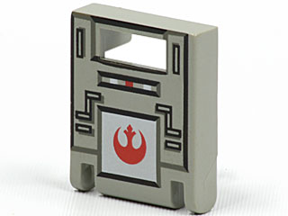 Container, Box 2 x 2 x 2 Door with Slot with Red SW Rebel Alliance Symbol Pattern
