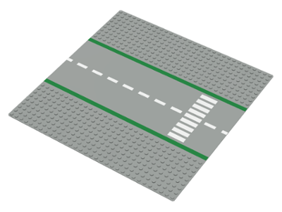 Baseplate Road 32 x 32 9 Stud Straight with Road and Crosswalk