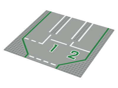 Baseplate Road 32 x 32 with 3 Driveways 1 center 2 right