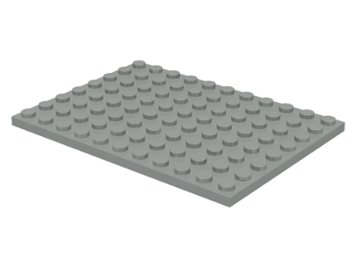 LEGO LOT OF 8 DARK BLUISH GREY 8 X 8 STUD PLATE PIECES 