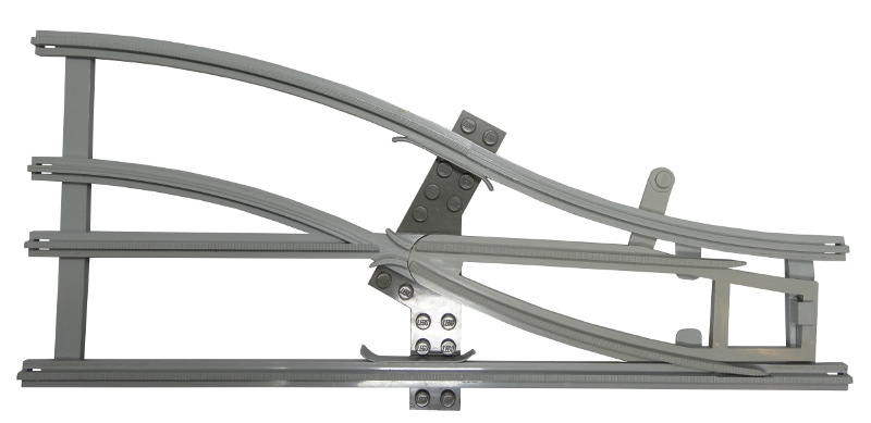 Train, Track 4.5V Switch Point Right with Dark Gray Ties