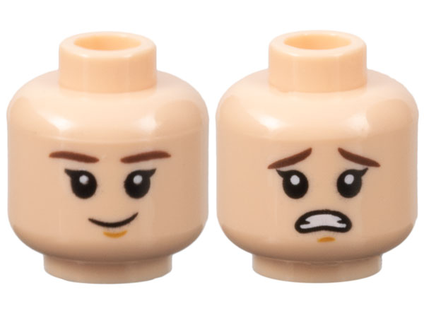 Figurka LEGO Holčičí hlava vystrašená zepředu