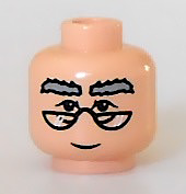 Minifigure, Head Glasses with HP Dumbledore Pattern