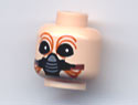 Minifigure, Head Alien with SW Ten Numb, Breathing Mask Pattern