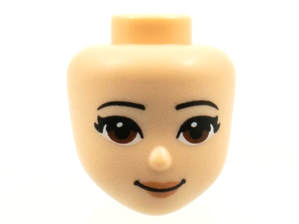 Mini Doll, Head Friends with Reddish Brown Eyes, Medium Nougat Lips and Closed Mouth Pattern