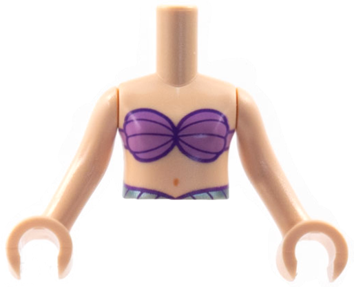 Torso Mini Doll Girl Medium Lavender Bikini Shell Bra Top