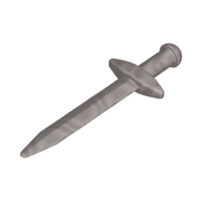 LEGO Minifigure PEARL DARK GRAY Weapon Sword Greatsword Pointed Thick Crossguard 