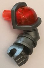 Arm Armored, Left with Trans-Neon Orange Shoulder and Pin Pattern (Nexo Knights Axl)