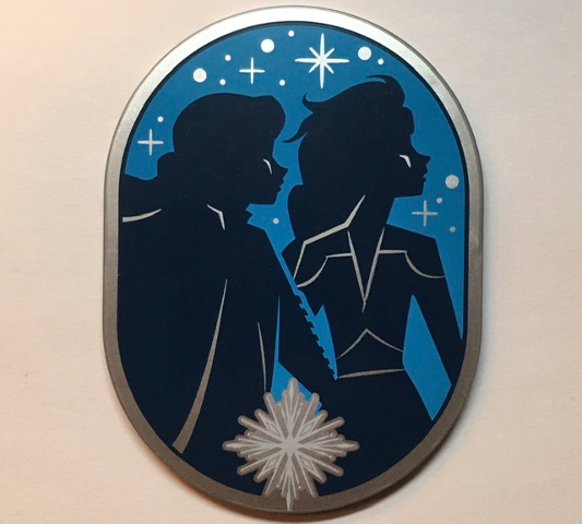 Tile, Round 6 x 8 Oval with Frozen Elsa and Anna Pattern