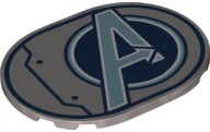 Tile, Round 6 x 8 Oval with Avengers Logo Pattern