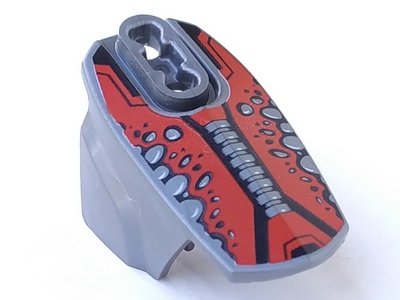 Hero Factory Armor with Ball Joint Socket - Size 5 with Spine Pattern (Raw-Jaw)