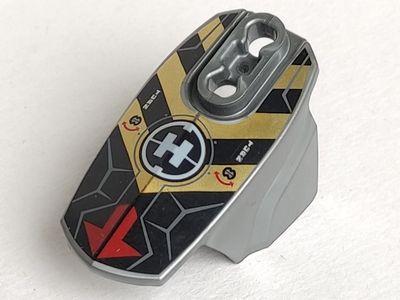 Hero Factory Armor with Ball Joint Socket - Size 5 with Red Arrows, Black and Gold Chevrons, and Hero Factory Logo Pattern
