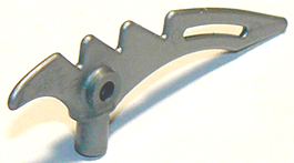 Minifigure, Weapon Crescent Blade, Serrated with Bar : Part