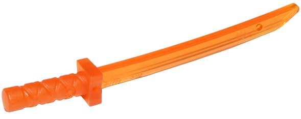 Trans-Orange Minifigure, Weapon Sword, Shamshir/Katana- LEGO - 21459