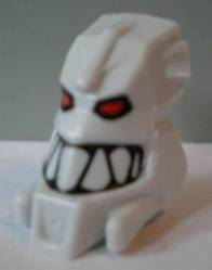 Minifigure, Head, Modified Bionicle Piraka Thok Pattern