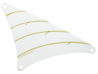 Cloth Sail Triangular 17 x 20 with Dark Tan Stitching Pattern