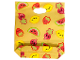 Part No: 101600  Name: Duplo, Cloth Shopping Bag with Lemons, Radishes, Strawberries, and Watermelon Slices with Faces Pattern - Traditional Starched Fabric