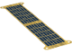 Part No: 10283pls01a  Name: Plastic Part for Set 10283 - Gold Solar Panel with Dark Blue Cells Pattern