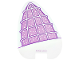 Part No: 10788pls01a  Name: Plastic Part for Set 10788 - Medium Lavender Cat Ear with Dark Purple Outline, White Base, Mesh and Dots Pattern