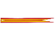 Part No: 108721pb03  Name: Cloth Banner Flag Pointed Ends with 3 Red and 2 Yellow Stripes Pattern