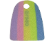 Part No: 113291  Name: Minifigure Cape Cloth, Narrow with Single Top Hole with Pastel Rainbow Pattern