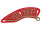 Part No: 29497a  Name: Plastic Wing Curved with Gold Partitioned Squares on Red Background Pattern