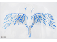 Part No: 38790  Name: Plastic Wings with White, Gray, and Blue Lightning on Trans-Clear Background Pattern
