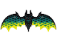 Part No: 41195pls01a  Name: Plastic Part for Set 41195 - Wings with Black and Dark Turquoise Bats Pattern