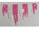 Part No: 41375pls01a  Name: Plastic Part for Set 41375 - Sail, Ragged with 4 Dark Pink and 3 White Stripes Pattern