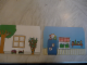 Part No: 42435b  Name: Plastic Backdrop - Outside Tree and Flowers / Kitchen