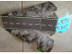 Part No: 5004404ppr01  Name: Paper Cardboard Ramp with Tunnel, Checkered Startline, White Stripes and Tire Tracks Pattern