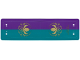 Part No: 61862  Name: Plastic Canopy with Purple and Dark Turquoise Stripes and Arendelle Crest Pattern