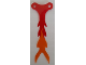Part No: 70674pls01b  Name: Plastic Part for Set 70674 - Cobra Tongue with Red, Trans-Orange, and Trans-Red Flames Pattern