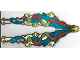 Part No: 80111pls01c  Name: Plastic Part for Set 80111 - Flag 10 x 22 with Gold, Medium Azure and Red Swirls Pattern