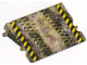 Part No: 8165cdb01  Name: Paper Plastic Laminated, Ramp with Black and Yellow Danger Stripes and Tire Tracks for Set 8165 (84605/4540612)