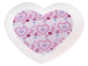 Part No: 853552pls01  Name: Plastic Part for Set 853552 - Vinyl Touch Pad Heart with White Border, Butterflies, Hearts, and 2 x 2 Studs Pattern