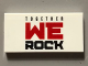 Part No: 87079pb0522  Name: Tile 2 x 4 with 'TOGETHER WE ROCK' Pattern