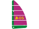 Part No: bb0729pb01  Name: Plastic Triangle 10 x 19 Sail with 'B05' Pattern