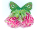 Part No: belvskirt04  Name: Belville, Clothes Fairy Skirt - Plant Pattern with Butterfly Wings