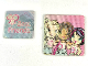 Part No: clikits240pb01  Name: Clikits Frame Insert, Paper 4 x 4 Lenticular with 'Best Friends' and Heart, Daisy, and Star Characters Pattern