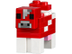 Part No: minecow02b  Name: Minecraft Cow, Mooshroom (Light Bluish Gray Pixel Between Eyes) - Brick Built