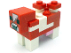 Part No: minecow07  Name: Minecraft Cow, Mooshroom (Red and White, White Forehead) - Brick Built