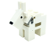 Part No: minegoat02  Name: Minecraft Goat (4 Studs on Top, 2 Plate 1 x 1 on Back) - Brick Built