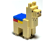 Part No: minellama01  Name: Minecraft Alpaca / Llama, Tan - Brick Built