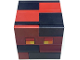 Part No: minemagma02  Name: Minecraft Magma Cube, Large (Black and Dark Red Exterior) - Brick Built